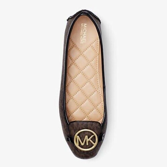 Michael Kors Lillie Moc Ballet Flat Women's 10 Brown Leather Slip on Shoes LOT73 - Picture 3 of 6